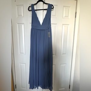 Dusty Blue Chiffon Dress